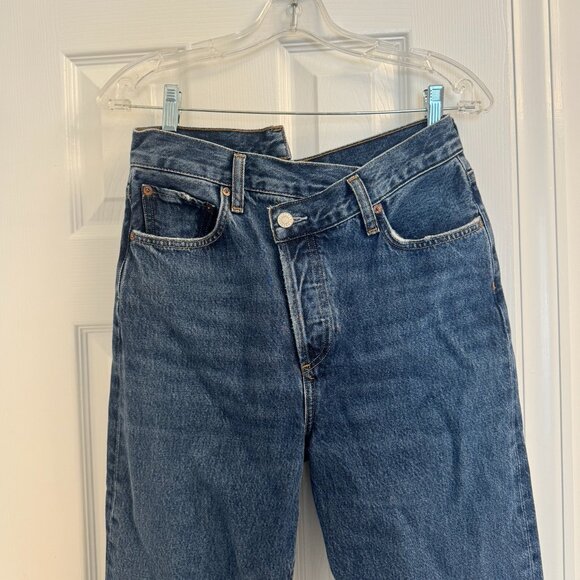 AGOLDE Cross Over Straight Leg Jeans - Picture 1 of 4